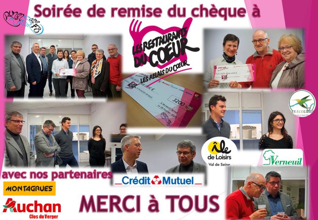 soirée de remise du chèque